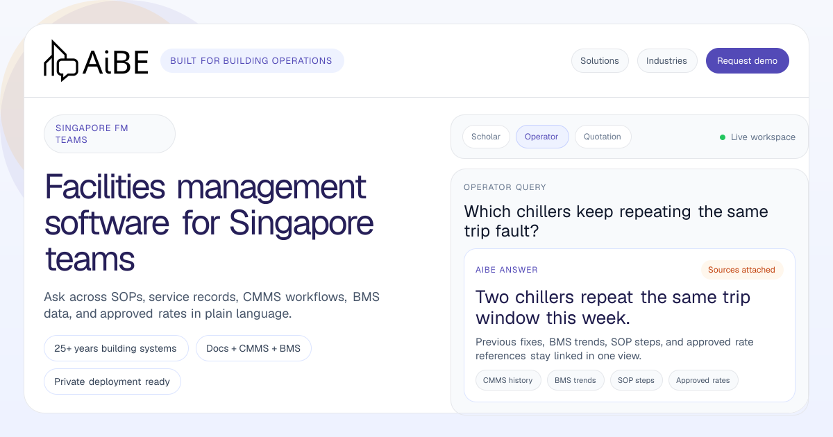 AiBE | Facilities Management Software Singapore | Primustech